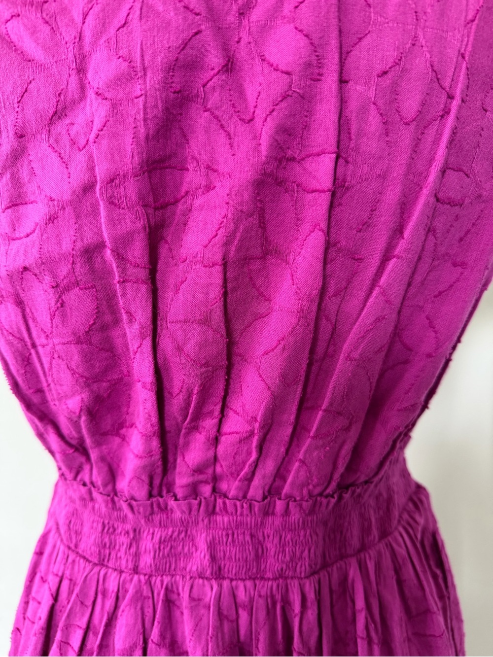 Loft Fuchsia Tie-Front Maxi Dress with Flutter Sleeves size SP - Picture 8 of 9
